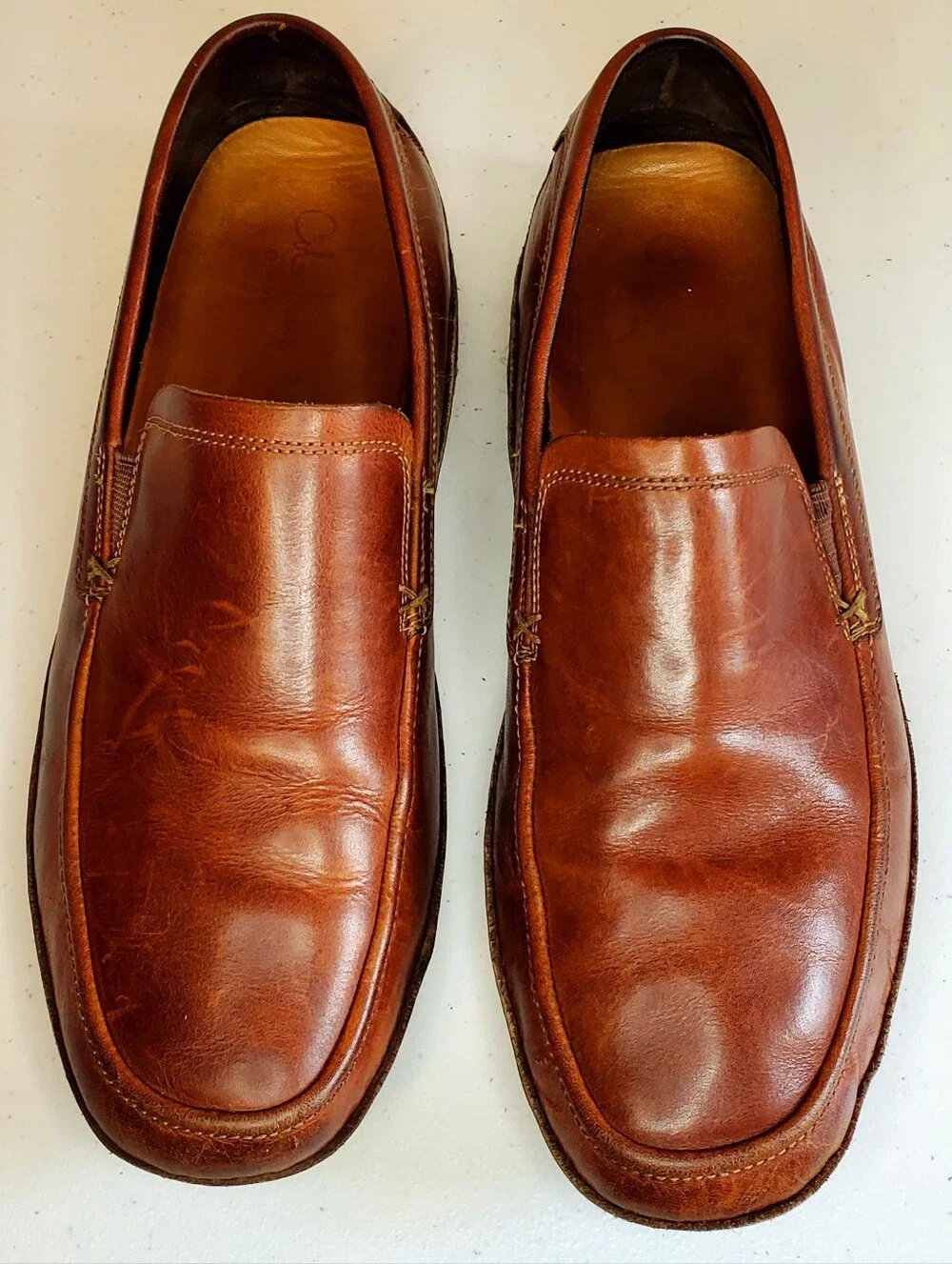 Cole Haan Mens 10 M Loafer NikeAir Brown Leather Slip On Casual Business